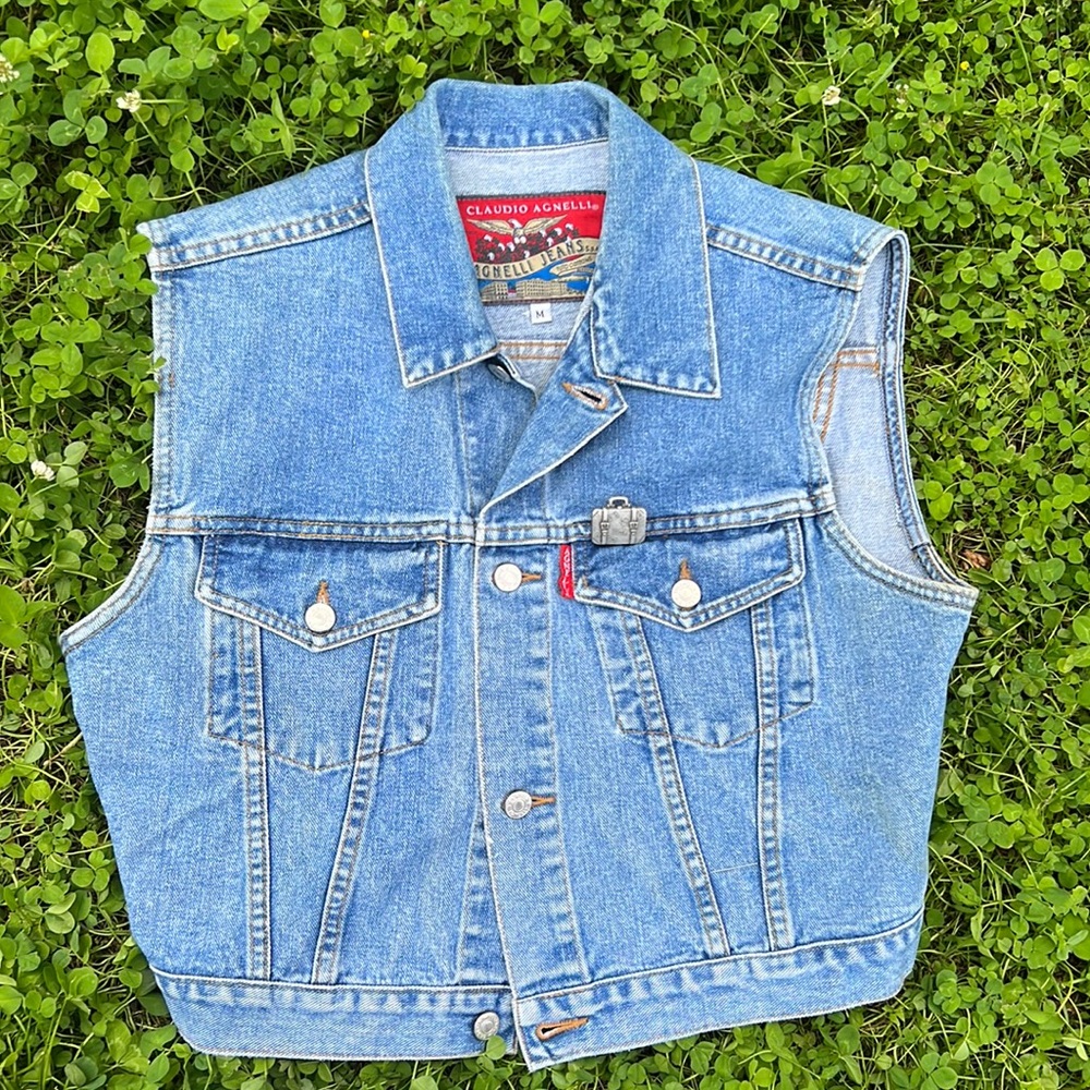 Denim Claudio Agnelli vest. Italian designer!